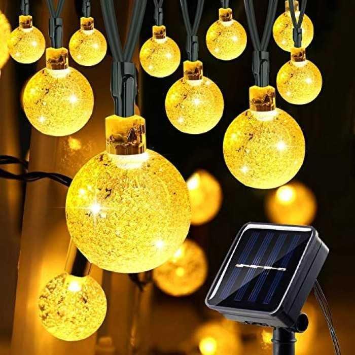Đèn LED năng lượng mặt trời 8 chế độ, dây dài 12m 100 bóng 5