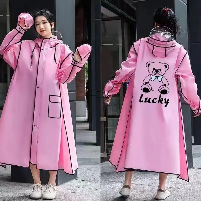 เสื้อกันฝน ผู้ใหญ่ ลายการ์ตูนน่ารัก ใส่เดิน ใส่ขับมอเตอร์ไซต์ได้ มีหลายสีให้เลือกเลย เสื้อฝน กัน ฝน