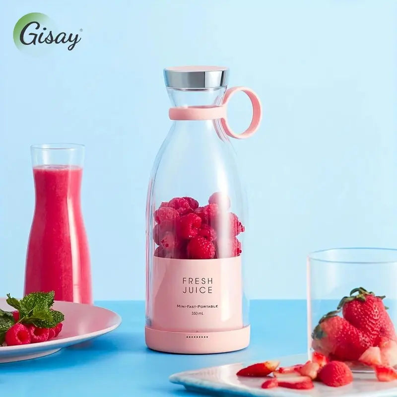 350ml Portable Electric Juicer, Multifunction Wireless Electric Juicer, Easy to Carry Juice Blender for Home, Office, and Travel 0