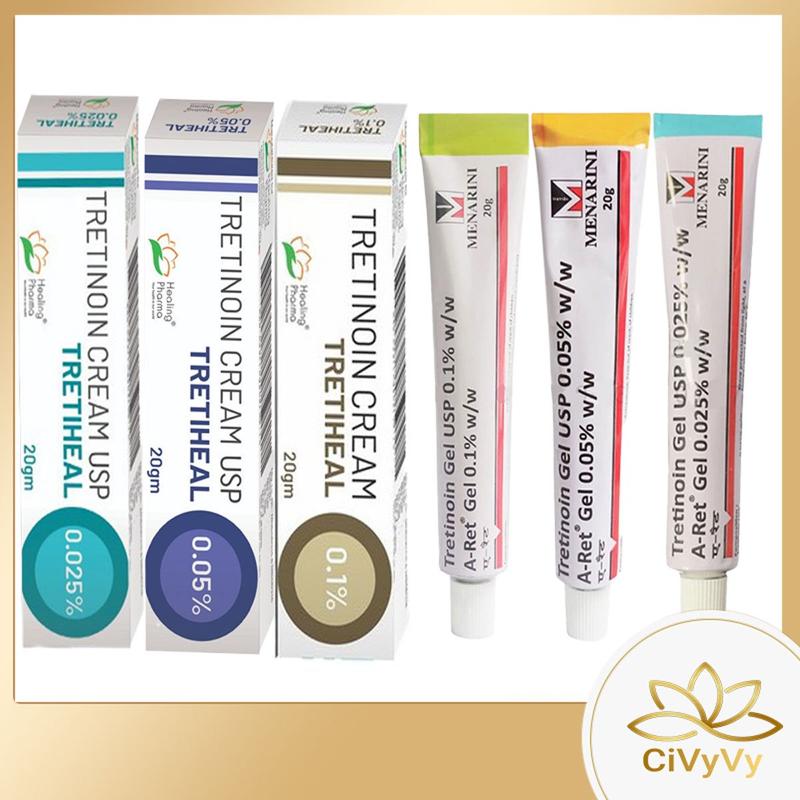 Gel Tretinoin Aret Tretiheal Ấn Độ 20g kem mụn
