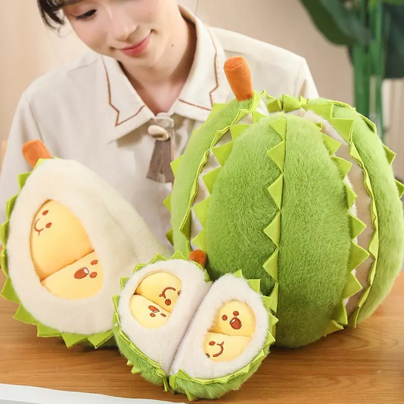 Búp Bê sầu riêng, Đồ Chơi Nhồi Bông Giải Nén Sáng Tạo Mô Phỏng, Có Thể Xé Và Có Thể Tháo Rời, Búp Bê Trái Cây 3