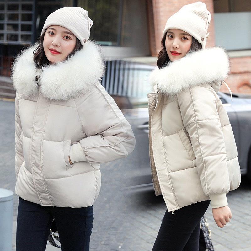 ÁO KHOÁC PHAO NỮ MŨ NÓN LÔNG CAO CẤP ẤM ÁP MÙA ĐÔNG ( NÓN THÁO RỜI ) Jacket Women Top 1