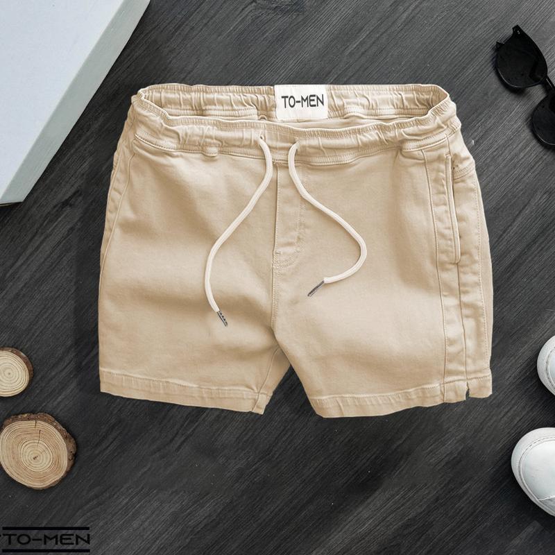 Quần Short Kaki  cotton Nam Trẻ Trung Năng Động, chất vải co giãn Mềm Mịn , Thoải Mái - Cạp Chun KK03 Menswear Quần Lửng Có Túi Tre  . quần short