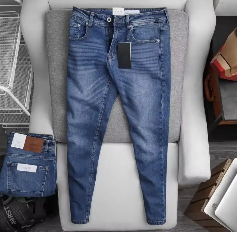 Quần Jean Nam Màu Xanh Nhạt Chất liệu Co Giãn Tốt Form Dáng Chuẩn Size Denim MS8600 Menswear Pants Có Túi