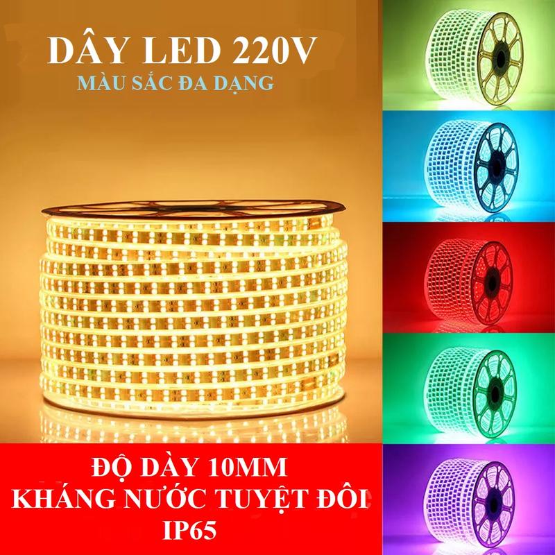 Đèn LED dây Trắng Vàng Nhiều Màu Đổi Màu quấn cây ngoài trời, hắt trần thạch cao - Siêu sáng - chống nước