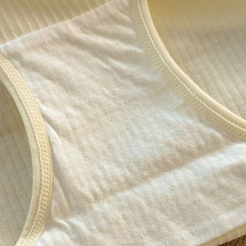 Quần Lót Cotton, Dành Cho Nữ, Màu Trơn cạp vừa, Quần Lót Tam Giác, Liền Mạch, Thoáng Khí, Thoải Mái, Hấp Thụ Mồ Hôi, Quần Lót Nữ Đồ Lót 4