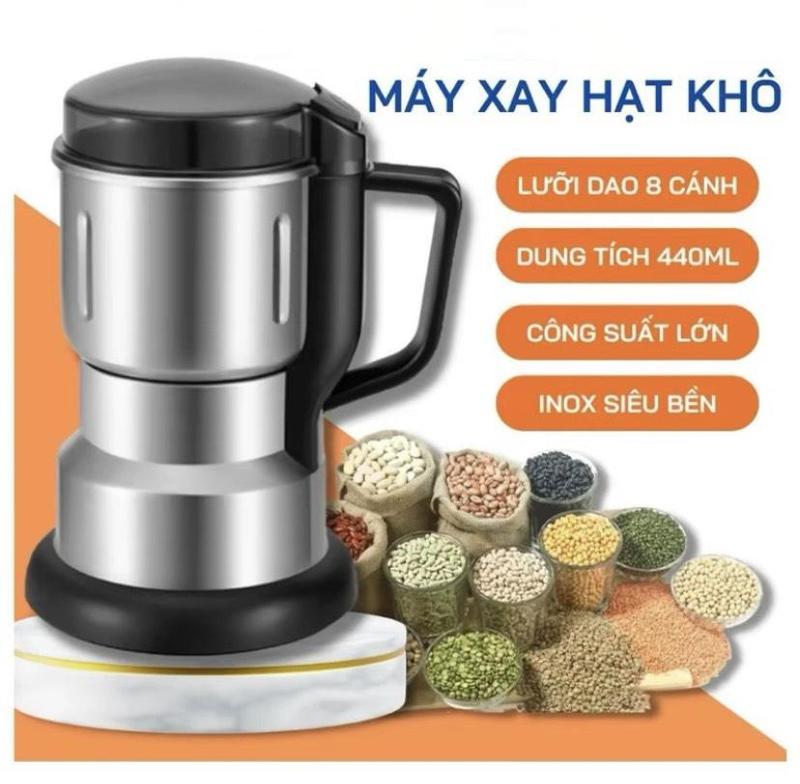 Máy Xay Hạt Khô, Xay Gia Vị, Các Loại Hạt, Công Suất Mạnh Chất Liệu Cối  Inox Cao Cấp