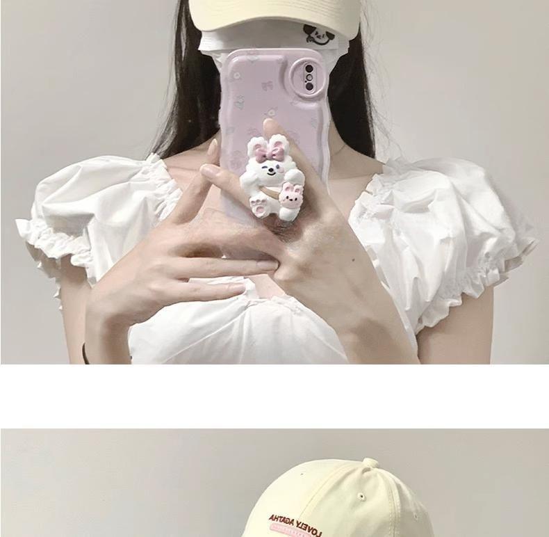 Product Introduction of Mũ Bóng Chày Phong Cách Hàn Quốc, Nữ, Bộ Sưu Tập Xuân Hè, Thời Trang, Dễ Phối Đồ, Thích Hợp Cho Học Sinh, Mặt Nhỏ, Chống Nắng, Đầu Mềm, Thêu Chữ, Vành Cong, Mũ Lưỡi Trai, Năm 2025, Bán Chạy Cửa Hàng 14