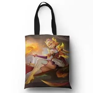 Devva.id - Tote Bag Full Print Bahan Kanvas Waterproof Pria Wanita Motif Zhuxin MLBB Mobile Legend