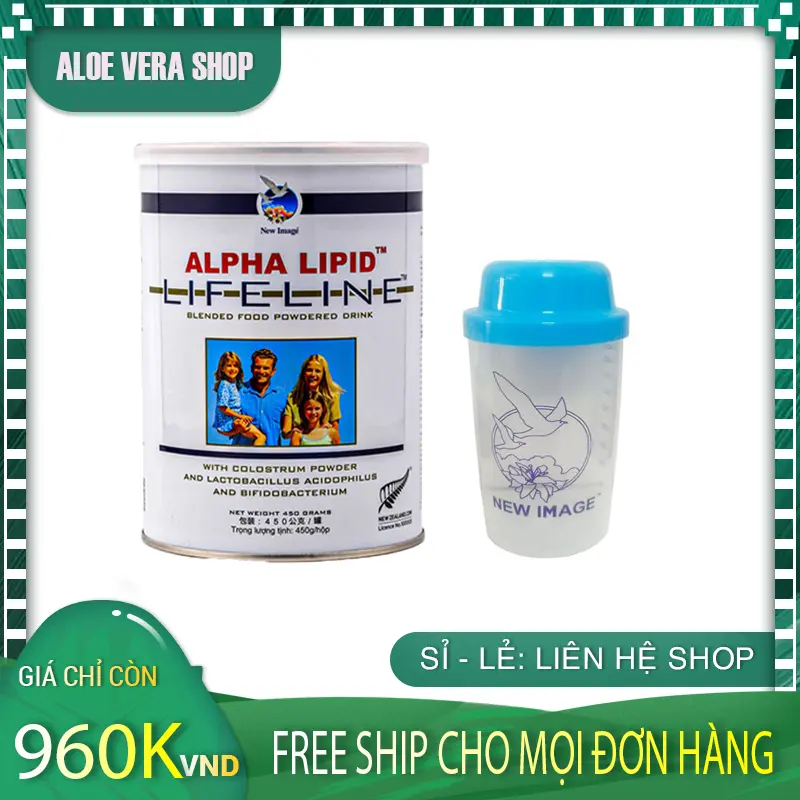 Sữa Non Vs Bình Lắc Alpha Lipid 450g Chính Hãng New Zealand AloeVeraShop