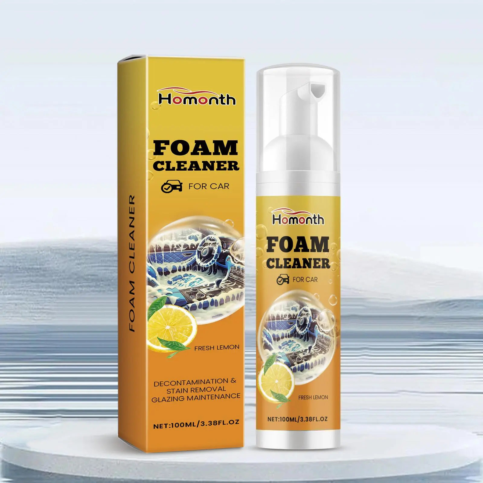 Foam Cleaner, 1/2 Counts Multipurpose Car Interior Cleaner, Household Cleaning Product for Car Seat, Home Care Supplies