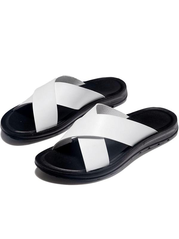 Men's Simple Plain Fashion Slippers (1 Pair), Casual Fashionable Wide Fit Slippers for Summer, Lightweight Breathable Non-slip Slippers for Indoor and Outdoor 7
