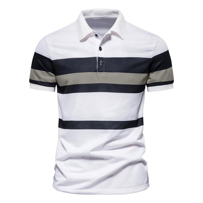 Product Introduction of Men Polo Men Shirt Short Sleeve Polo Shirt Contrast Color Polo New Clothing Summer Streetwear Casual Fashion Men Tops 2