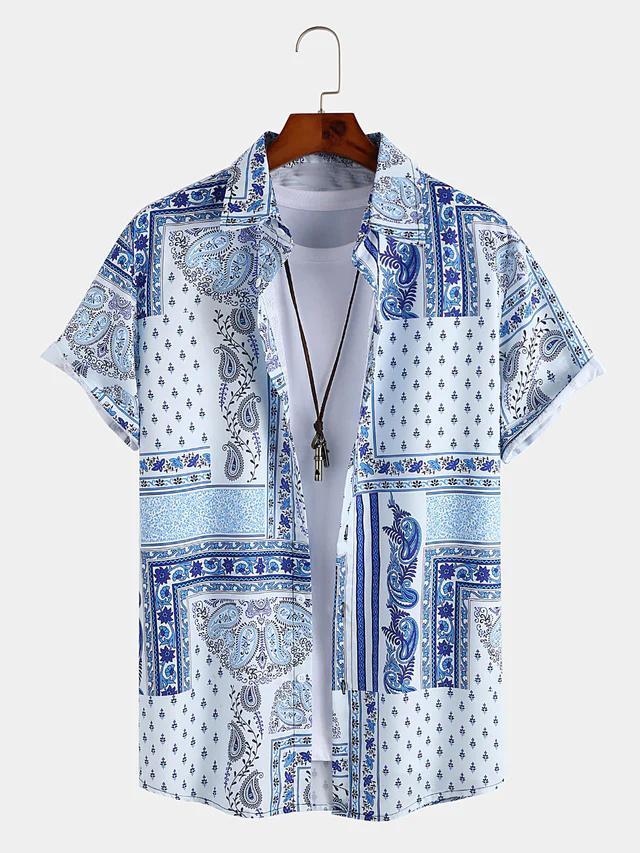 Product Introduction of Hot selling men's short sleeve shirt summer solid color lapel casual beach style streetwear 9
