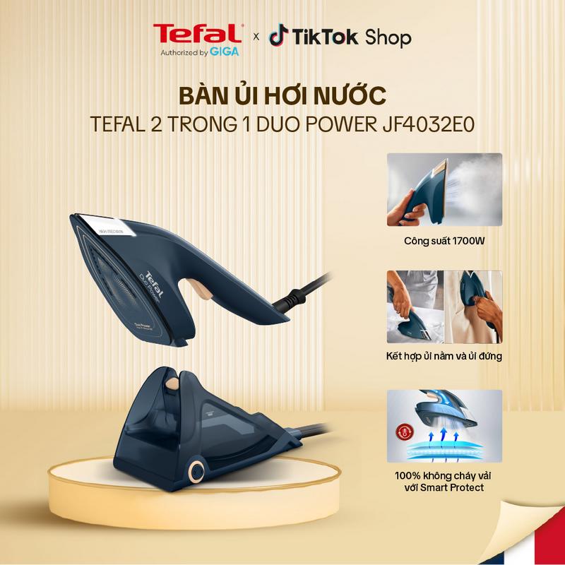 Bàn ủi hơi nước Tefal 2 trong 1 Duo Power JF4032E0 - Kết hợp ủi hơi và cầm tay
