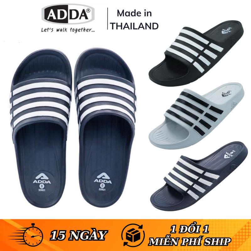 Dép Thái Lan Quai Ngang Nam ADDA 3 Màu Sắc  55R01 Đúc Nguyên Khối Slipper Dép Navy Đế Bằng Dép Lê Đế Bằng Dép Lê chong tham nuoc