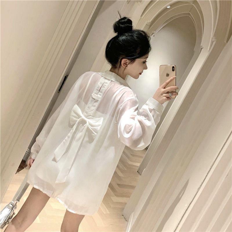 Quần Áo Chống Nắng, Mẫu Thiết Kế Thắt Nơ, Thích Hợp Cho Kỳ Nghỉ Hè Và Du Lịch, Nữ Thần Thiết Y, Thiết Yếu Cho Sinh Viên Đại Học, Có Ngoại Cỡ, Chất Lượng Nhà Máy 1