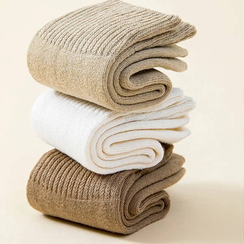 Tất trơn cổ cao, vớ nam nữ cao cấp BrI êm ái mịn màng, thoáng khí thấm hút mồ hôi Cotton Menswear Ong Đen len 1