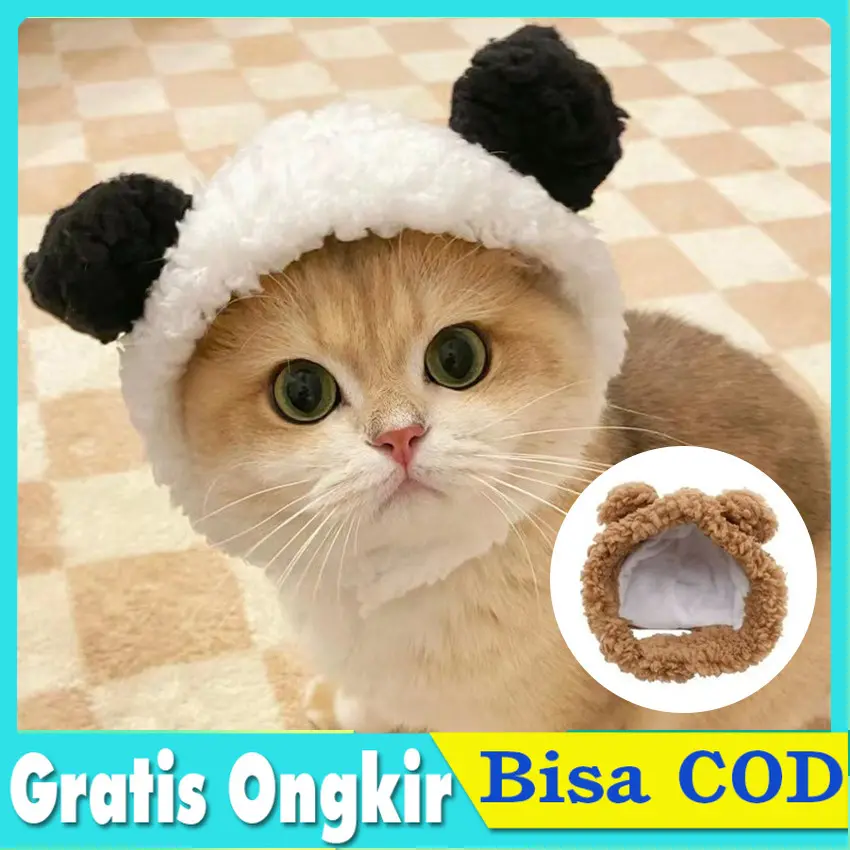 TOPI COSPLAY Kucing Anjing Kepala Lucu / Topi Hewan Peliharaan Bulu ...