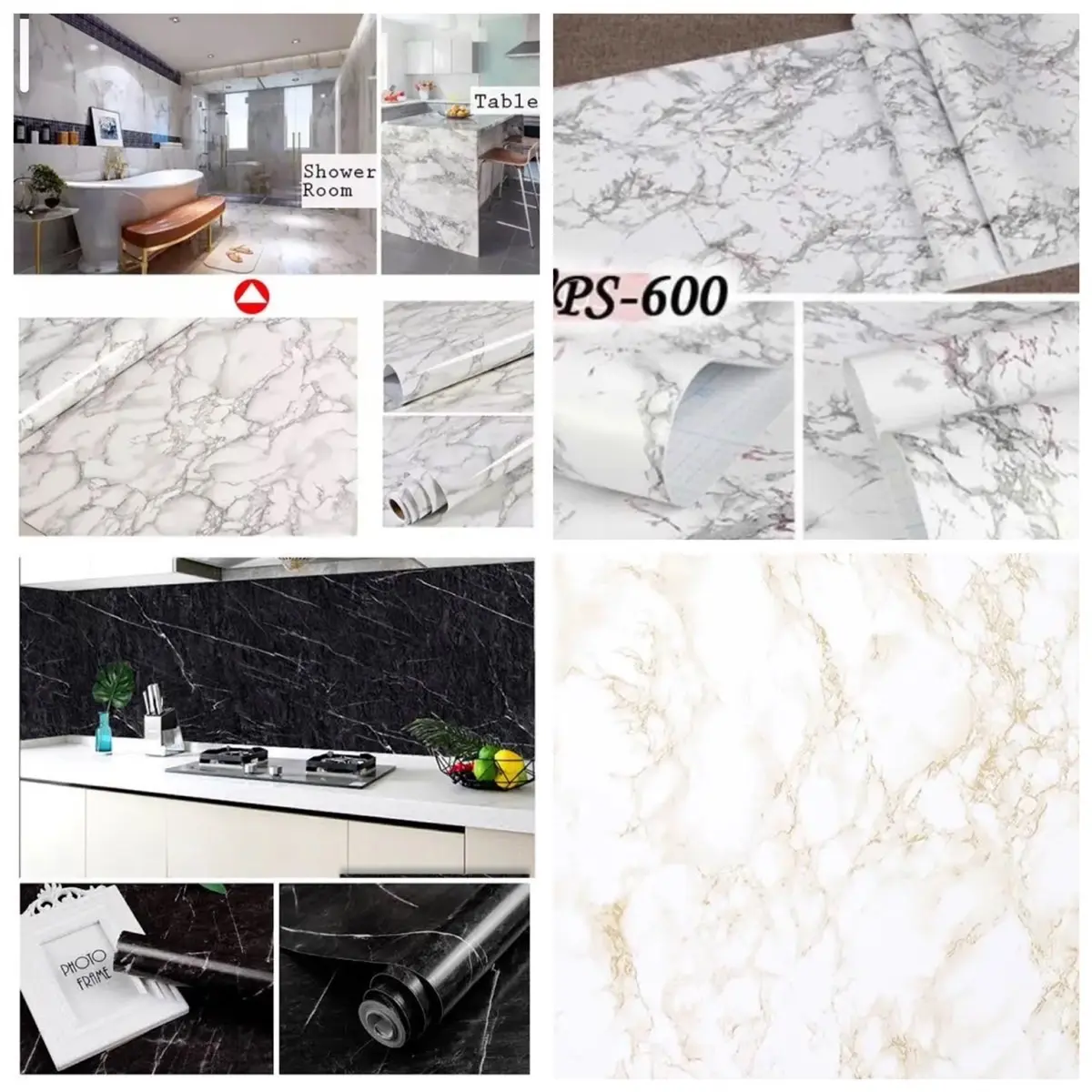 Wallpaper Dinding Marmer [DOFF TIDAK GLOSSY], Uk 10 M x 45 cm