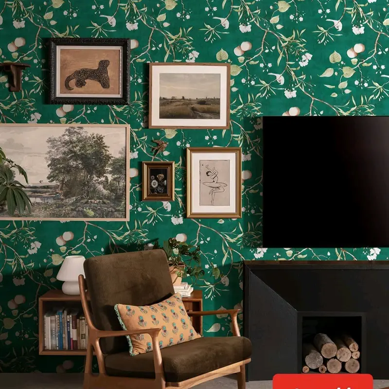 Wallpaper Dinding 3D Stiker Dinding Aesthetic Wallpaper Stiker Dinding Ruangan, Wallpaper Dinding Motif Bunga 3