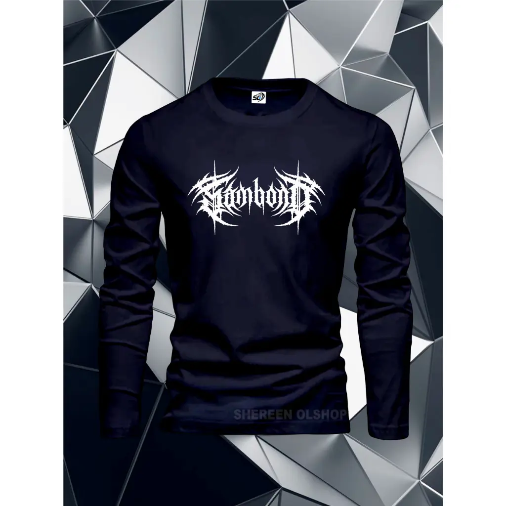 Contemporary long sleeve metal T-shirt, digital printing T-shirt, long sleeve adult top, unisex top