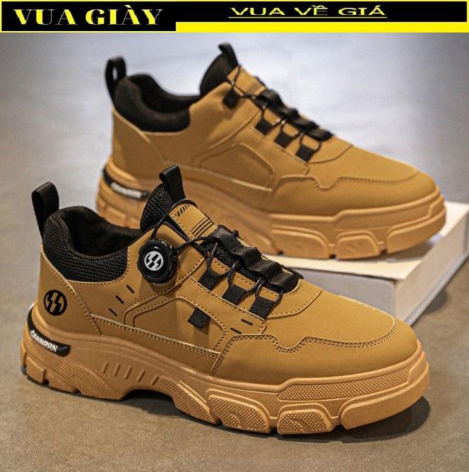 Product Introduction of Giày Sneaker nam Vua Giày mẫu mới 2024 khóa nút vặn hiện đại, chất liệu mềm mại, dễ sử dụng  H81 Cao Su Shoes giày  nút 18