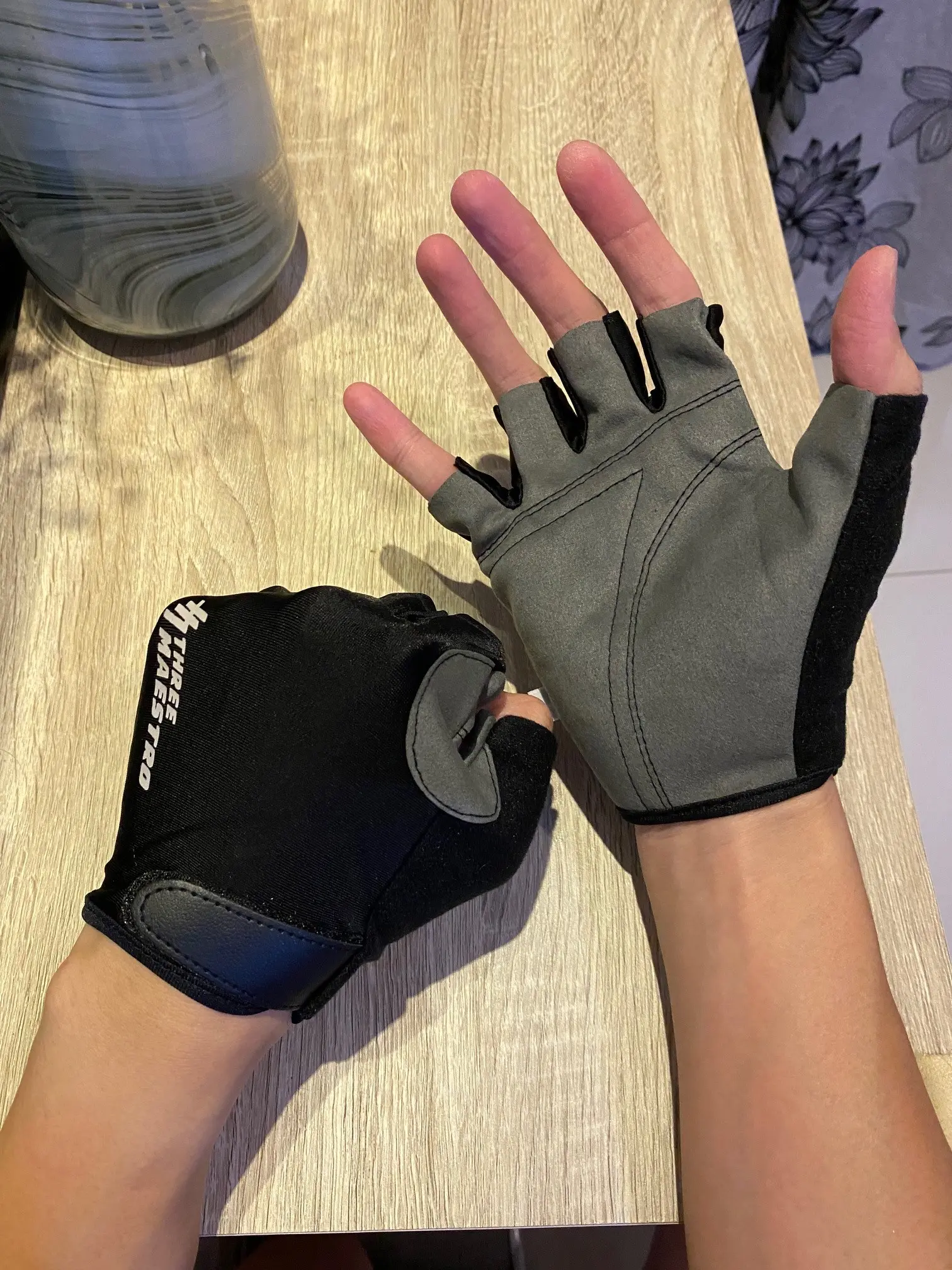 Sarung Tangan Sepeda Three Maestro Half Finger Roadbike MTB Lipat