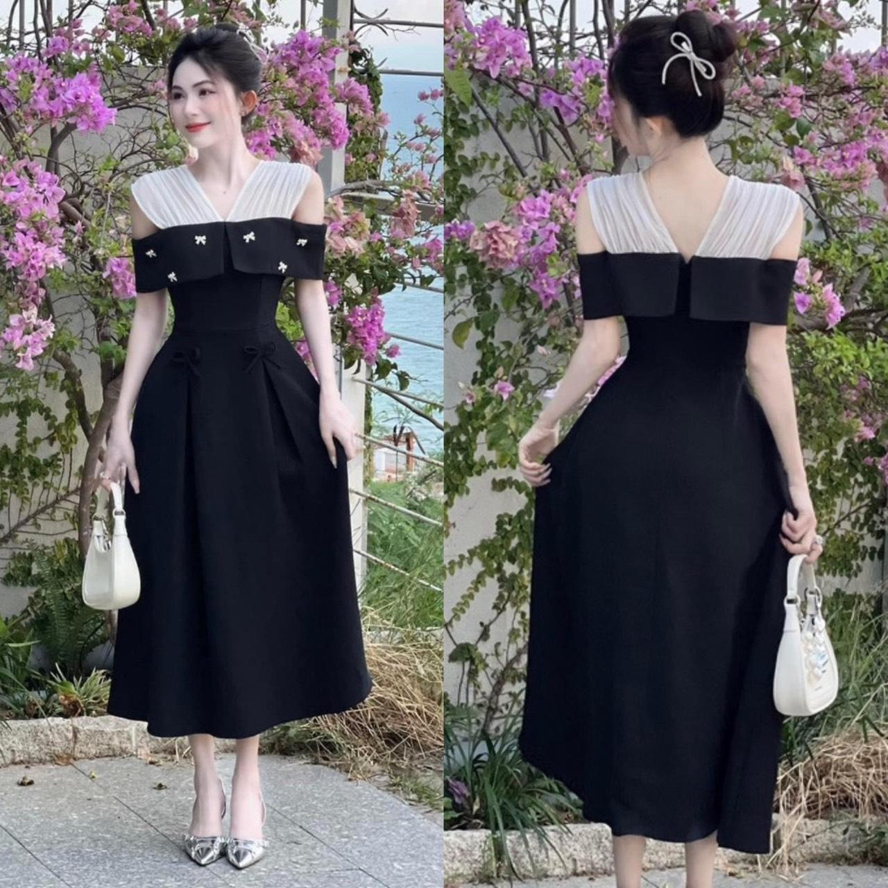 Váy Thời Trang Phối Voan Vải Cotton Lạnh Cho Các Nàng 40 - 95Kg Có Bigsize Béo Xinh Shop - A.1349