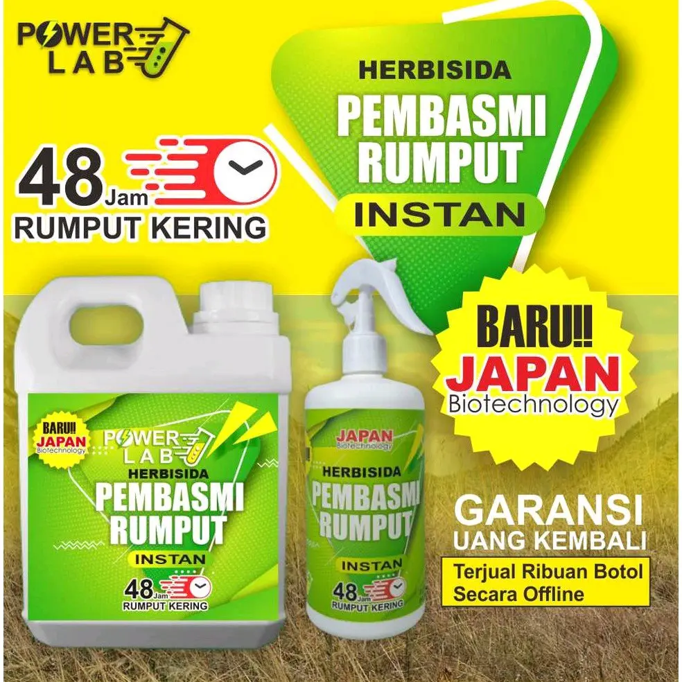 Herbisida Kontak Racun Obat Pembasmi dan Pembersih Rumput Instan