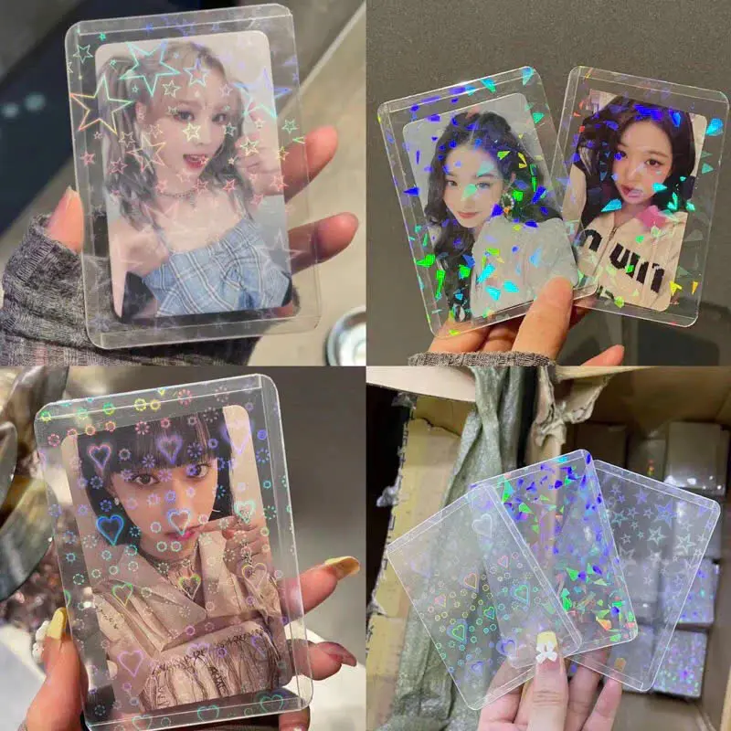 (SEAL) Toploader Hologram lấp lánh ngôi sao, trái tim v.v đựng card thần tượng, anime, thẻ bài 0