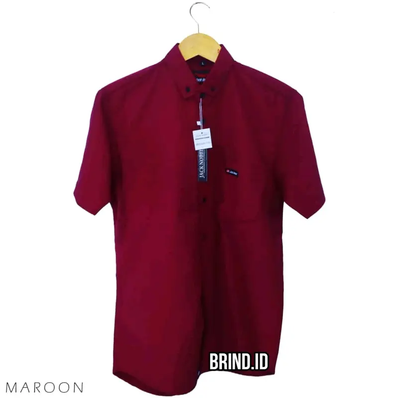 KEMEJA POLOS PENDEK PRIA SIZE M-XL Casual Basic Katun Lembut 2
