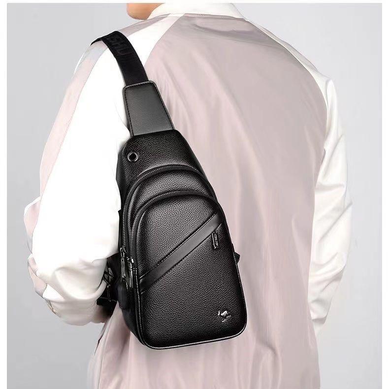 Túi Đeo Chéo Da Nam, Kangaroo, Túi Đeo Ngực, Túi Pannier Ba Lô, Đa Năng, Dung Lượng Lớn, Túi Đeo Một Bên Vai Đi Chơi Hàng Mới Về 4