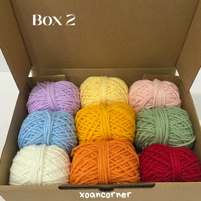 Box len mix màu 10-15gr | Hộp len chiết mix màu sẵn 3
