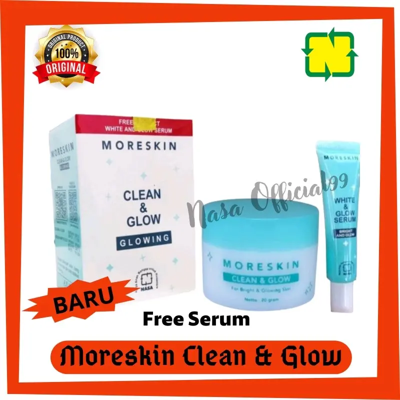 moreskin clean n glow free serum nasa original