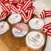 Gambar Medali custom Lomba 17 Agustus Hadiah lomba kado penghargaan Medali akrilik - merah-putih, bubble wrap saja dari Bonekahandmadesukasuka Kab. Sukoharjo 3 Tokopedia