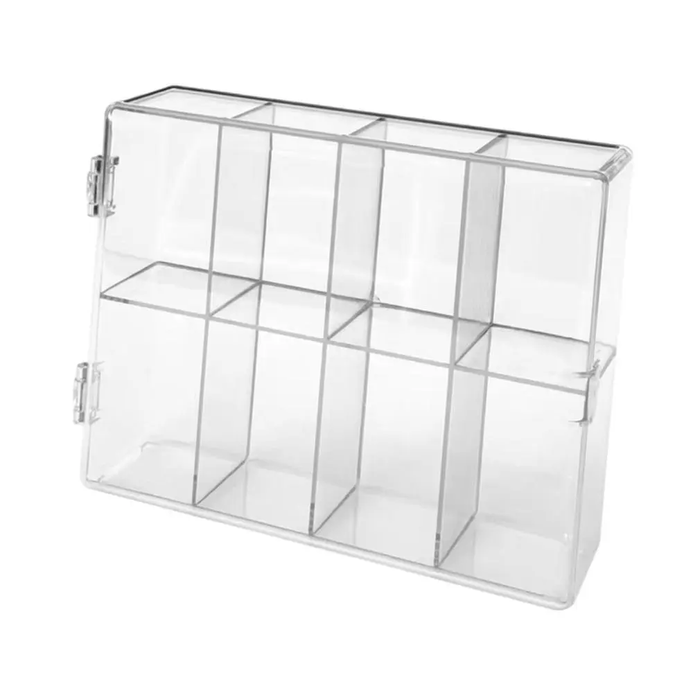 Figures Display Case 8 Grid Stackable Stand Figurine Rack Protective ...