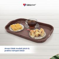 Gambar GBUplast Fiona Nampan Baki Saji Serbaguna 40 x 27 cm Food Tray Piring Teh dan Kopi NP-002 - ABU-ABU dari GBUplast Houseware Kota Tangerang 3 Tokopedia