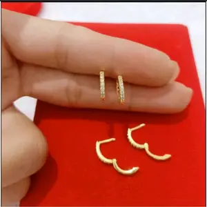 KOIN ASLI TERBARU ANTING ANAK MODE BARIS SATU, PERHIASAN FASHION WANITA TITANIUM ANTI KARAT ELEGAN