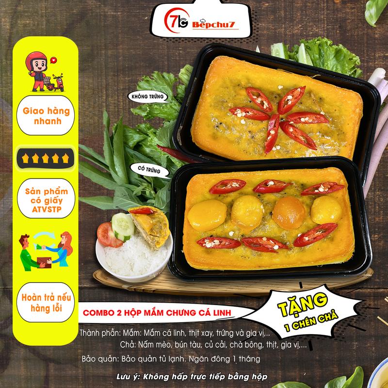 Combo 2 hộp mắm chưng cá linh - TẶNG KÈM 1 CHÉN CHẢ CHƯNG 130gr - Food
