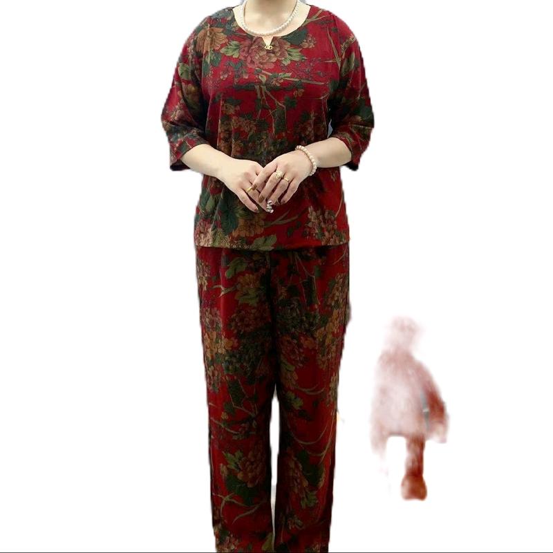   LyLyShop  Bộ Lụa trung niên dành cho các bà,các mẹ dáng tay lỡ tay cộc từ 45kg-75kg. Chất lụa hàn châu mềm mát,nhẹ tênh,màu sắc sang trọng . Voi Sen Top Voi Sen Top Nữ Áo Women 