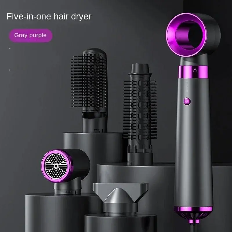 Hot Air Styler Comb 5 in 1 Hair Dryer Automatic Hair Curler Professional Hair Straightener for Household Comfort