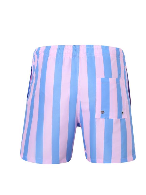 Men's Striped Print   Shorts, Regular Fit Casual Comfy Breathable Swim Shorts for Summer, Men's Shorts for Beach Vacation 7