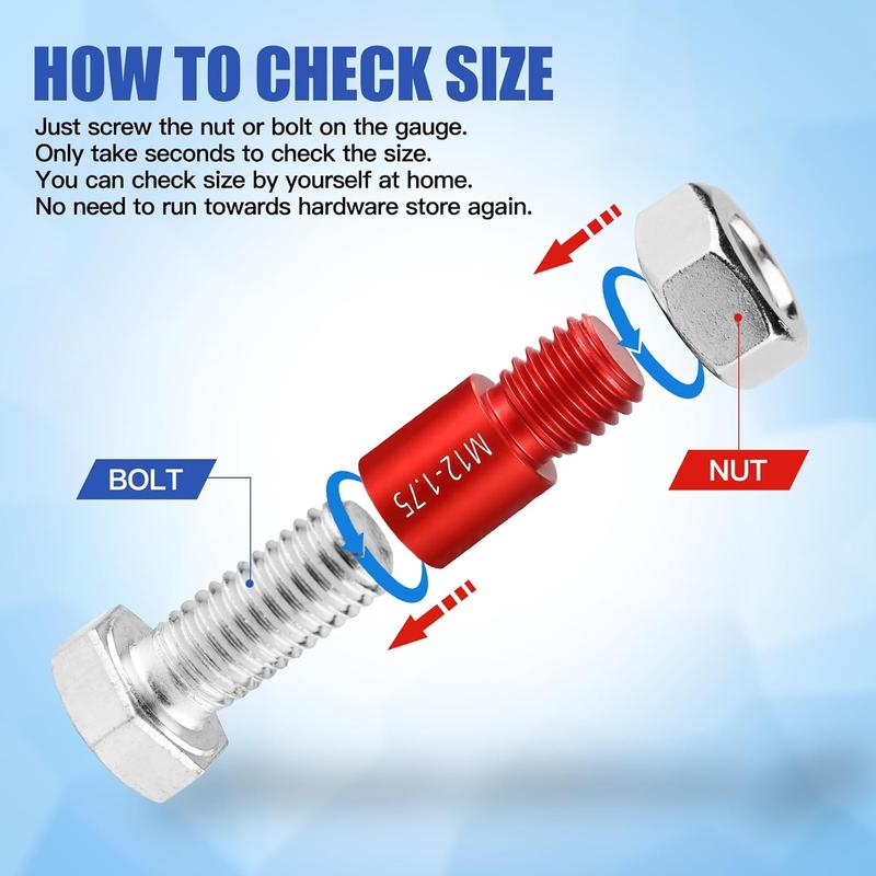 Product Introduction of Nut & Bolt Sizes Checker, Nut & Bolt Sizes Measuring Tool, Professional Measuring Tool for Complex and Narrow Areas 5