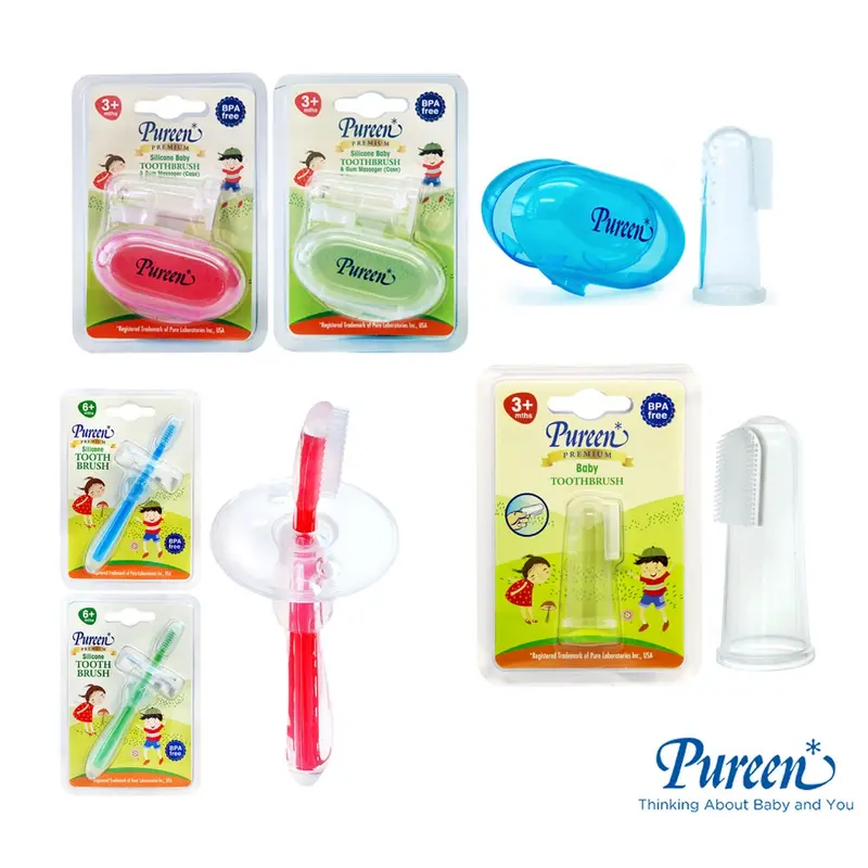 PUREEN Baby Silicone Toothbrush Gum Massager - Premium NSG03 - TikTok ...