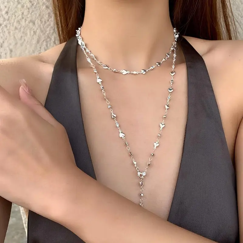 Vòng Cổ Zircon, Sang Trọng Và Nhiều Màu Sắc, Dành Cho Phụ Nữ, Kim Cương Giả Sáng Bóng, Tua Rua Dài, Phong Cách Bohemian, Hàng Mới Về, L3K1 3