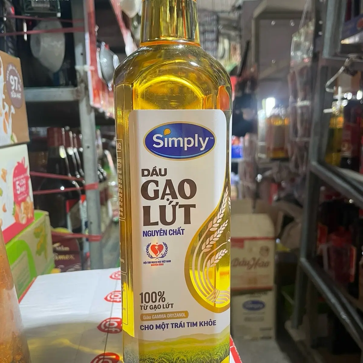1lít dầu gạo simply chất lượng