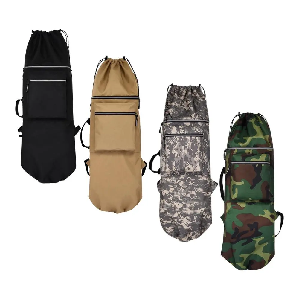 Skateboard Backpack Bag with 2 Pocket Water Resistant Adjustable Straps Carrier Handbag Longboard Carry Case for Travel Beginners Teens Kids