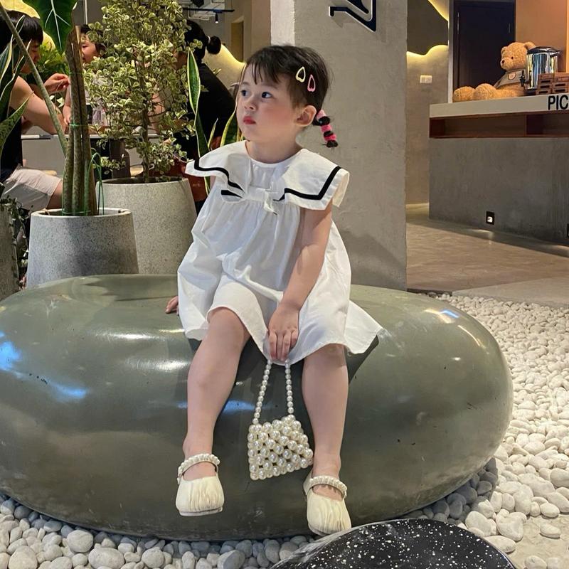 Váy thủy thủ trắng cho bé gái từ 8-30kg