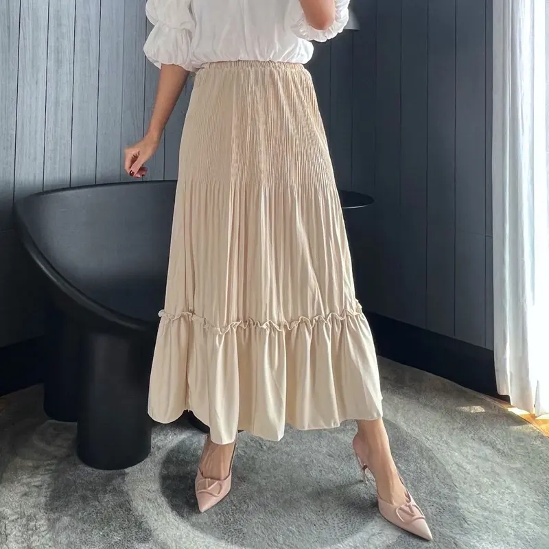 Rok Plisket Lidi Cabang / Rok Plisket Duyung / Rok Plisket Mayung Cabang Premium / Pleated Skirt (021) 1